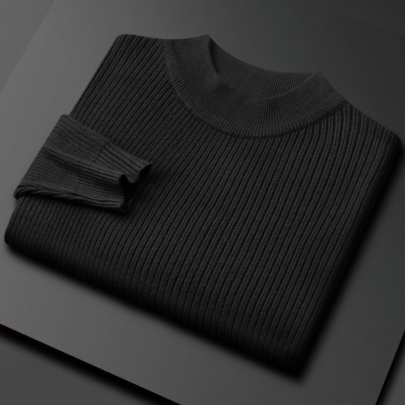 Mock Neck Sweater Male Autumn Winter New Top